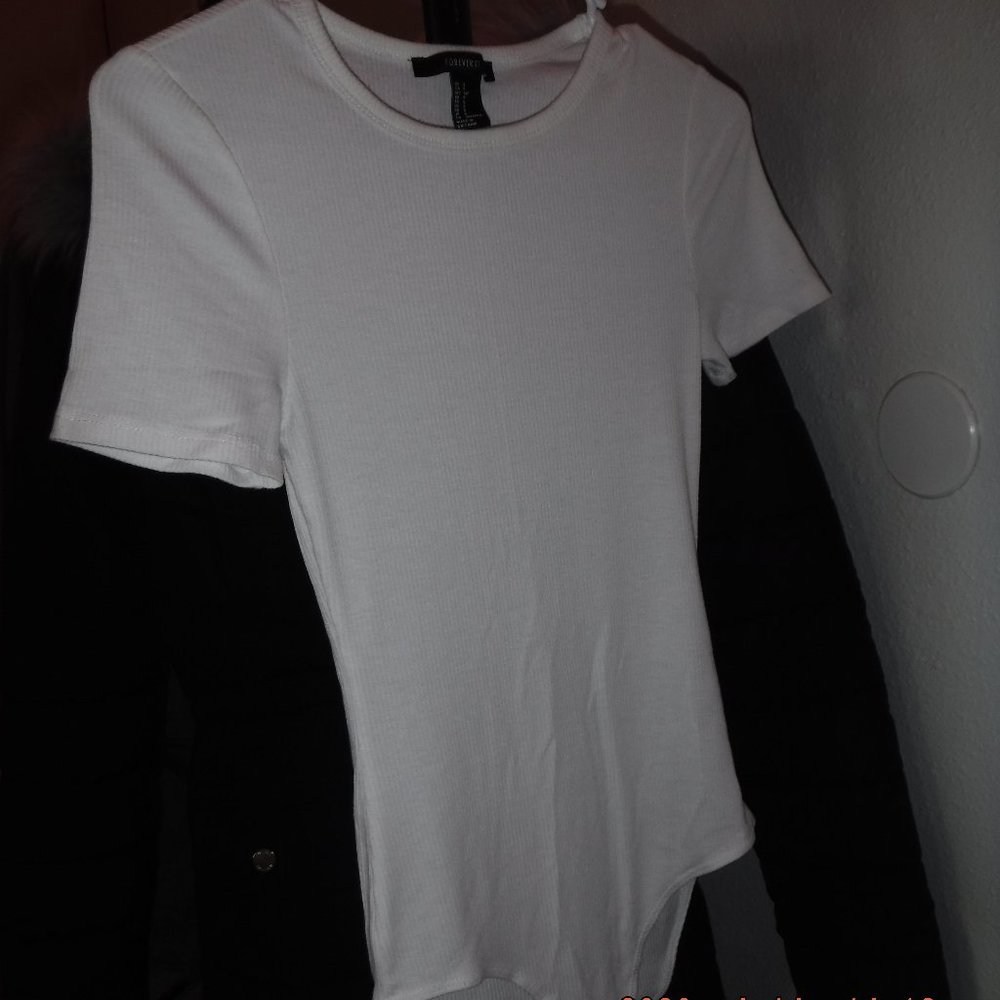 White Forever21 Bodysuit